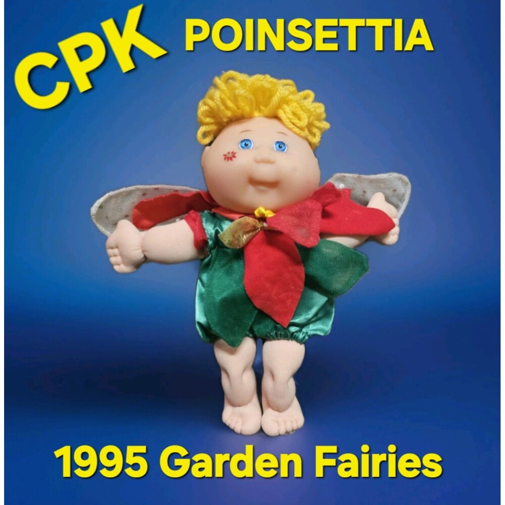 CPK Mini  1995🎄 CABBAGE PATCH KIDS Garden Fairies 🎄 POINSETTIA 8"